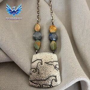 Native Gemstone Necklace
Wild horses real semi precious stones